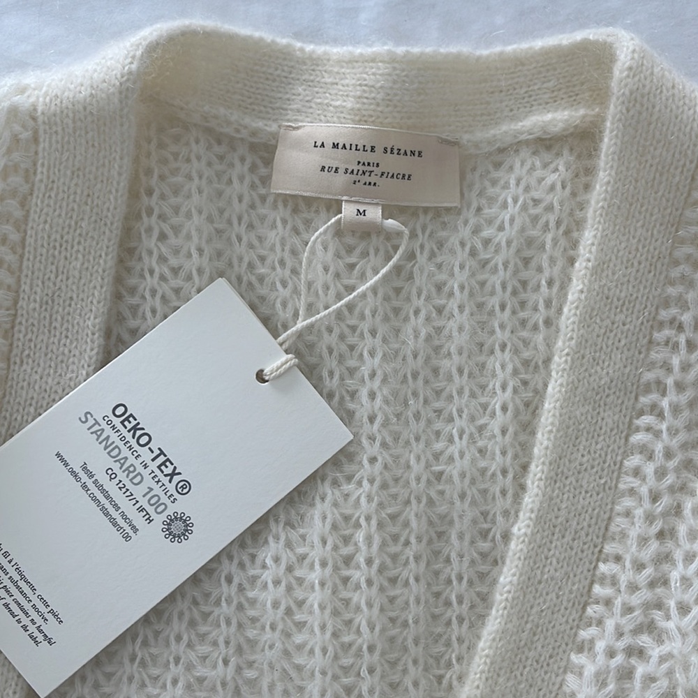 Sezane Cream Knit Sweater - Picture 3 of 4